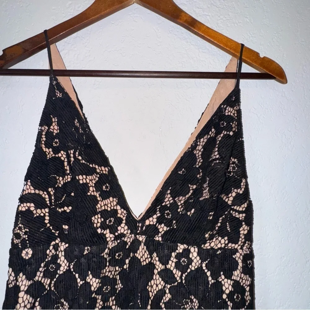 Free People Black Lace Chic Mini Dress - Picture 4 of 13
